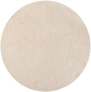 Beige 7' 10 x 7' 10 Sabrina Soto Outdoor Round Area Rug Weather Resistant for Patio, Deck, Terrace, Balcony, Porch Durable Carpet for Exterior Home Design for Sale at Rug Engine