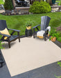 Beige 7' 10 x 7' 10 Sabrina Soto Outdoor Square Area Rug Weather Resistant for Patio, Deck, Terrace, Balcony, Porch Durable Carpet for Exterior Home Design for Sale at Rug Engine