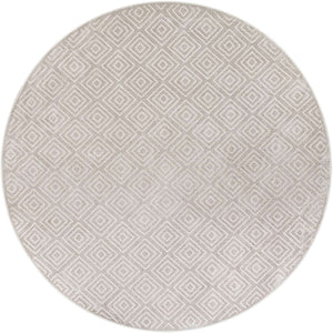 Gray 10' x 10' Sabrina Soto Outdoor Round Area Rug Weather Resistant for Patio, Deck, Terrace, Balcony, Porch Durable Carpet for Exterior Home Design for Sale at Rug Engine