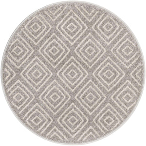 Gray 3' 1 x 3' 1 Sabrina Soto Outdoor Round Area Rug Weather Resistant for Patio, Deck, Terrace, Balcony, Porch Durable Carpet for Exterior Home Design for Sale at Rug Engine
