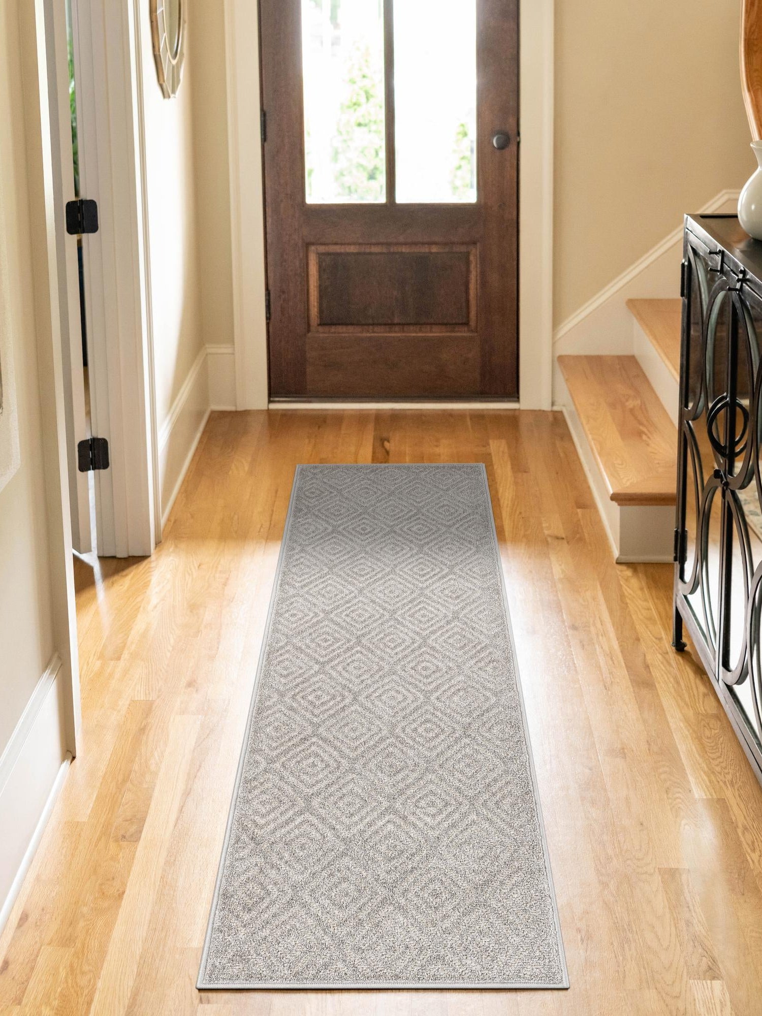 Gray 2' 7 x 10' Sabrina Soto Outdoor Runner Area Rug Weather Resistant for Patio, Deck, Terrace, Balcony, Porch Durable Carpet for Exterior Home Design for Sale at Rug Engine