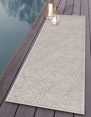 Gray 2' x 6' 1 Sabrina Soto Outdoor Runner Area Rug Weather Resistant for Patio, Deck, Terrace, Balcony, Porch Durable Carpet for Exterior Home Design for Sale at Rug Engine