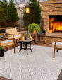 Gray 7' 10 x 7' 10 Sabrina Soto Outdoor Square Area Rug Weather Resistant for Patio, Deck, Terrace, Balcony, Porch Durable Carpet for Exterior Home Design for Sale at Rug Engine