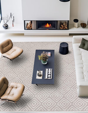 Gray 7' 10 x 7' 10 Sabrina Soto Outdoor Square Area Rug Weather Resistant for Patio, Deck, Terrace, Balcony, Porch Durable Carpet for Exterior Home Design for Sale at Rug Engine