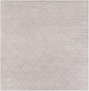 Gray 7' 10 x 7' 10 Sabrina Soto Outdoor Square Area Rug Weather Resistant for Patio, Deck, Terrace, Balcony, Porch Durable Carpet for Exterior Home Design for Sale at Rug Engine