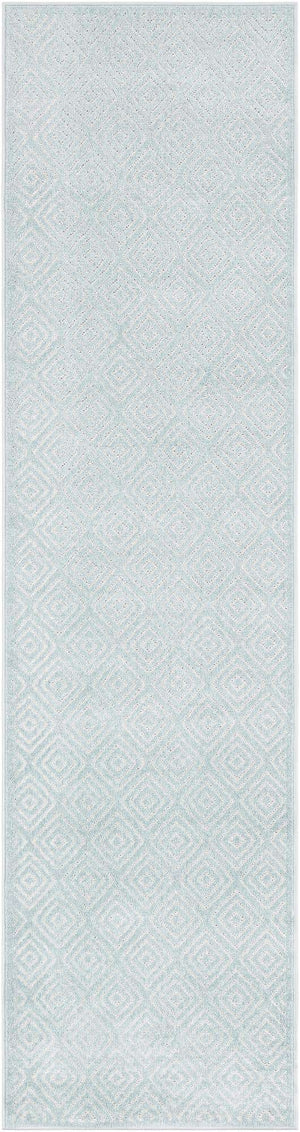 Light Blue 2' 7 x 10' Sabrina Soto Outdoor Runner Area Rug Weather Resistant for Patio, Deck, Terrace, Balcony, Porch Durable Carpet for Exterior Home Design for Sale at Rug Engine
