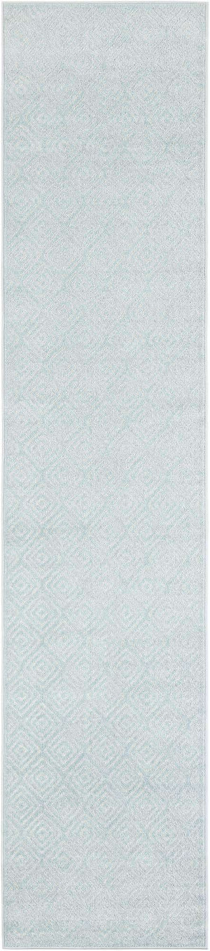 Light Blue 2' 7 x 12' Sabrina Soto Outdoor Runner Area Rug Weather Resistant for Patio, Deck, Terrace, Balcony, Porch Durable Carpet for Exterior Home Design for Sale at Rug Engine