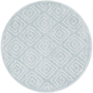 Light Blue 3' 1 x 3' 1 Sabrina Soto Outdoor Round Area Rug Weather Resistant for Patio, Deck, Terrace, Balcony, Porch Durable Carpet for Exterior Home Design for Sale at Rug Engine