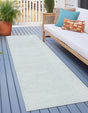 Light Blue 2' x 8' Sabrina Soto Outdoor Runner Area Rug Weather Resistant for Patio, Deck, Terrace, Balcony, Porch Durable Carpet for Exterior Home Design for Sale at Rug Engine