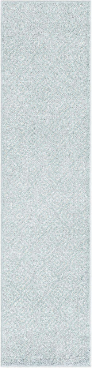 Light Blue 2' x 8' Sabrina Soto Outdoor Runner Area Rug Weather Resistant for Patio, Deck, Terrace, Balcony, Porch Durable Carpet for Exterior Home Design for Sale at Rug Engine