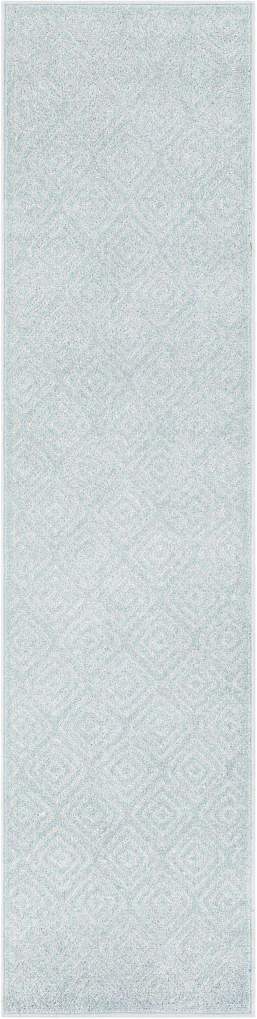 Light Blue 2' x 8' Sabrina Soto Outdoor Runner Area Rug Weather Resistant for Patio, Deck, Terrace, Balcony, Porch Durable Carpet for Exterior Home Design for Sale at Rug Engine