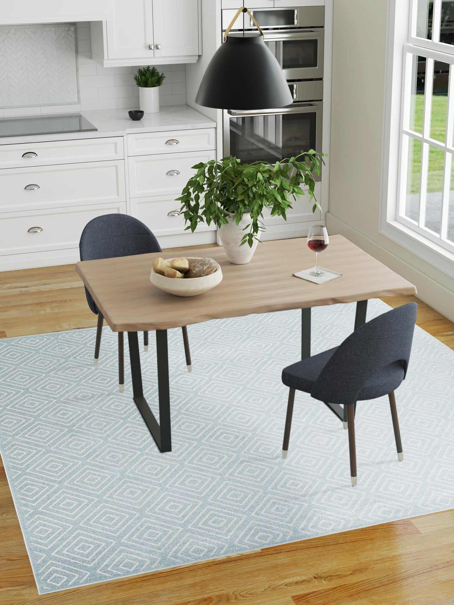 Light Blue 10' x 10' Sabrina Soto Outdoor Square Area Rug Weather Resistant for Patio, Deck, Terrace, Balcony, Porch Durable Carpet for Exterior Home Design for Sale at Rug Engine