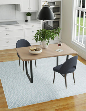 Light Blue 10' x 10' Sabrina Soto Outdoor Square Area Rug Weather Resistant for Patio, Deck, Terrace, Balcony, Porch Durable Carpet for Exterior Home Design for Sale at Rug Engine