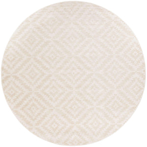 Beige and Ivory 10' x 10' Sabrina Soto Outdoor Round Area Rug Weather Resistant for Patio, Deck, Terrace, Balcony, Porch Durable Carpet for Exterior Home Design for Sale at Rug Engine