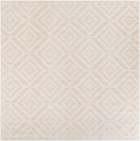 Beige and Ivory 10' x 10' Sabrina Soto Outdoor Square Rug