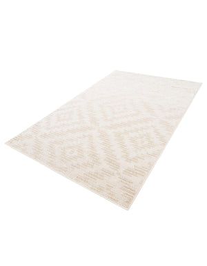 Beige and Ivory 4' 1 x 6' 1 Sabrina Soto Outdoor Rectangle Area Rug Weather Resistant for Patio, Deck, Terrace, Balcony, Porch Durable Carpet for Exterior Home Design for Sale at Rug Engine