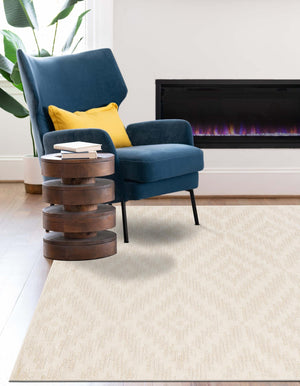 Beige and Ivory 5' 1 x 8' Sabrina Soto Outdoor Rectangle Area Rug Weather Resistant for Patio, Deck, Terrace, Balcony, Porch Durable Carpet for Exterior Home Design for Sale at Rug Engine