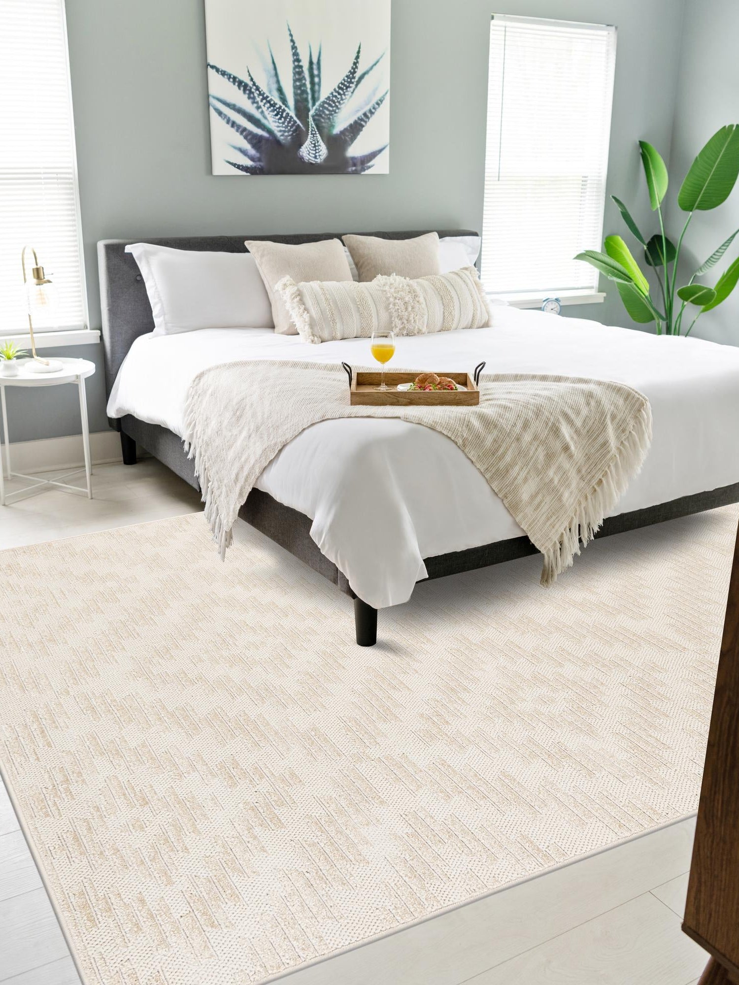 Beige and Ivory 10' x 14' 1 Sabrina Soto Outdoor Rectangle Area Rug Weather Resistant for Patio, Deck, Terrace, Balcony, Porch Durable Carpet for Exterior Home Design for Sale at Rug Engine
