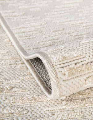 Beige and Ivory 5' 1 x 8' Sabrina Soto Outdoor Rectangle Area Rug Weather Resistant for Patio, Deck, Terrace, Balcony, Porch Durable Carpet for Exterior Home Design for Sale at Rug Engine