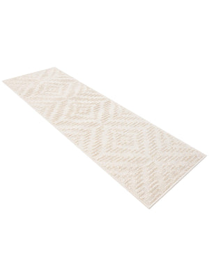 Beige and Ivory 2' x 6' 1 Sabrina Soto Outdoor Runner Area Rug Weather Resistant for Patio, Deck, Terrace, Balcony, Porch Durable Carpet for Exterior Home Design for Sale at Rug Engine