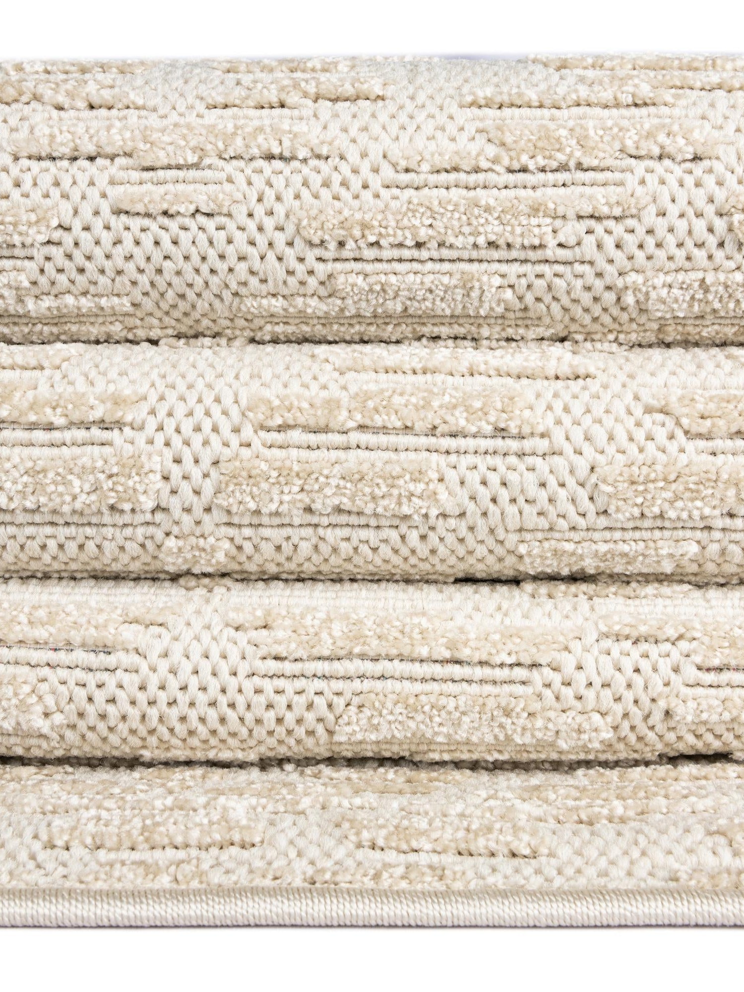 Beige and Ivory 2' x 6' 1 Sabrina Soto Outdoor Runner Area Rug Weather Resistant for Patio, Deck, Terrace, Balcony, Porch Durable Carpet for Exterior Home Design for Sale at Rug Engine
