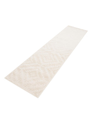 Beige and Ivory 2' x 8' Sabrina Soto Outdoor Runner Area Rug Weather Resistant for Patio, Deck, Terrace, Balcony, Porch Durable Carpet for Exterior Home Design for Sale at Rug Engine