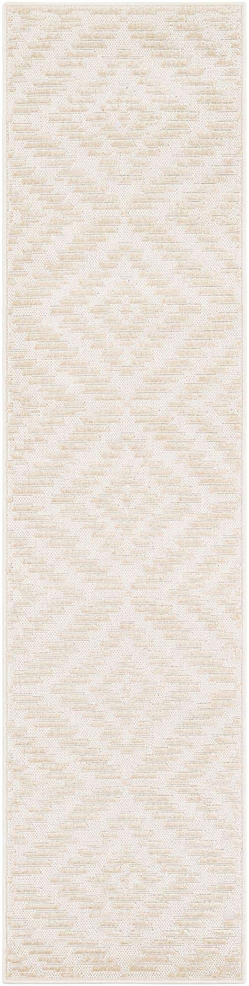 Beige and Ivory 2' x 8' Sabrina Soto Outdoor Runner Area Rug Weather Resistant for Patio, Deck, Terrace, Balcony, Porch Durable Carpet for Exterior Home Design for Sale at Rug Engine