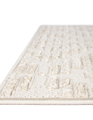 Beige and Ivory 7' 10 x 7' 10 Sabrina Soto Outdoor Square Area Rug Weather Resistant for Patio, Deck, Terrace, Balcony, Porch Durable Carpet for Exterior Home Design for Sale at Rug Engine