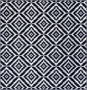 Navy Blue 10' x 10' Sabrina Soto Outdoor Square Area Rug Weather Resistant for Patio, Deck, Terrace, Balcony, Porch Durable Carpet for Exterior Home Design for Sale at Rug Engine