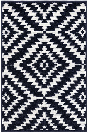 Navy Blue 2' x 3' 1 Sabrina Soto Outdoor Rectangle Area Rug Weather Resistant for Patio, Deck, Terrace, Balcony, Porch Durable Carpet for Exterior Home Design for Sale at Rug Engine