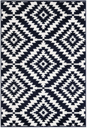 Navy Blue 4' 1 x 6' 1 Sabrina Soto Outdoor Rectangle Area Rug Weather Resistant for Patio, Deck, Terrace, Balcony, Porch Durable Carpet for Exterior Home Design for Sale at Rug Engine