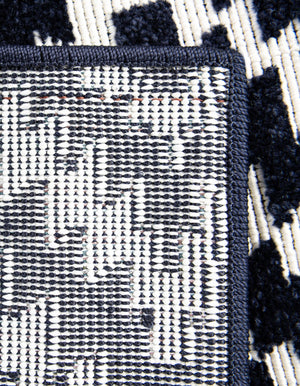 Navy Blue 2' 7 x 12' Sabrina Soto Outdoor Runner Area Rug Weather Resistant for Patio, Deck, Terrace, Balcony, Porch Durable Carpet for Exterior Home Design for Sale at Rug Engine