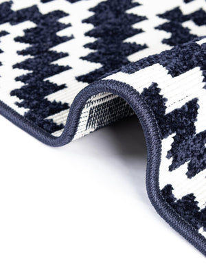 Navy Blue 10' x 10' Sabrina Soto Outdoor Round Area Rug Weather Resistant for Patio, Deck, Terrace, Balcony, Porch Durable Carpet for Exterior Home Design for Sale at Rug Engine