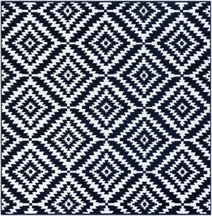 Navy Blue 7' 10 x 7' 10 Sabrina Soto Outdoor Square Area Rug Weather Resistant for Patio, Deck, Terrace, Balcony, Porch Durable Carpet for Exterior Home Design for Sale at Rug Engine