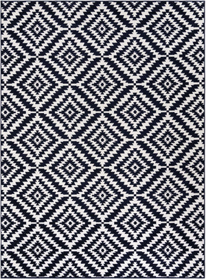 Navy Blue 9' x 12' Sabrina Soto Outdoor Rectangle Area Rug Weather Resistant for Patio, Deck, Terrace, Balcony, Porch Durable Carpet for Exterior Home Design for Sale at Rug Engine