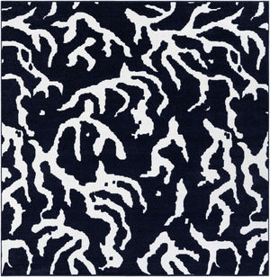 Navy Blue 10' x 10' Sabrina Soto Outdoor Square Area Rug Weather Resistant for Patio, Deck, Terrace, Balcony, Porch Durable Carpet for Exterior Home Design for Sale at Rug Engine