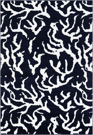 Navy Blue 10' x 14' 1 Sabrina Soto Outdoor Rectangle Area Rug Weather Resistant for Patio, Deck, Terrace, Balcony, Porch Durable Carpet for Exterior Home Design for Sale at Rug Engine