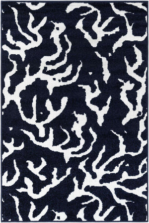 Navy Blue 4' 1 x 6' 1 Sabrina Soto Outdoor Rectangle Area Rug Weather Resistant for Patio, Deck, Terrace, Balcony, Porch Durable Carpet for Exterior Home Design for Sale at Rug Engine