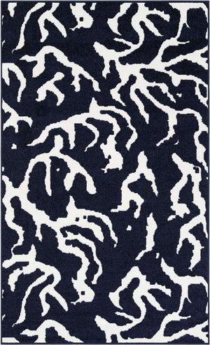 Navy Blue 5' 1 x 8' Sabrina Soto Outdoor Rectangle Area Rug Weather Resistant for Patio, Deck, Terrace, Balcony, Porch Durable Carpet for Exterior Home Design for Sale at Rug Engine
