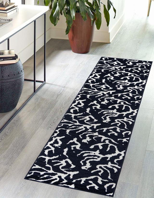 Navy Blue 2' x 8' Sabrina Soto Outdoor Runner Area Rug Weather Resistant for Patio, Deck, Terrace, Balcony, Porch Durable Carpet for Exterior Home Design for Sale at Rug Engine