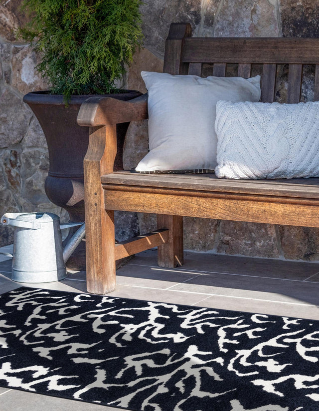 Navy Blue 2' x 8' Sabrina Soto Outdoor Runner Area Rug Weather Resistant for Patio, Deck, Terrace, Balcony, Porch Durable Carpet for Exterior Home Design for Sale at Rug Engine
