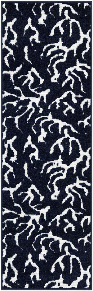 Navy Blue 2' x 6' 1 Sabrina Soto Outdoor Runner Area Rug Weather Resistant for Patio, Deck, Terrace, Balcony, Porch Durable Carpet for Exterior Home Design for Sale at Rug Engine
