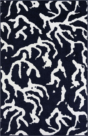 Navy Blue 6' 1 x 9' Sabrina Soto Outdoor Rectangle Area Rug Weather Resistant for Patio, Deck, Terrace, Balcony, Porch Durable Carpet for Exterior Home Design for Sale at Rug Engine