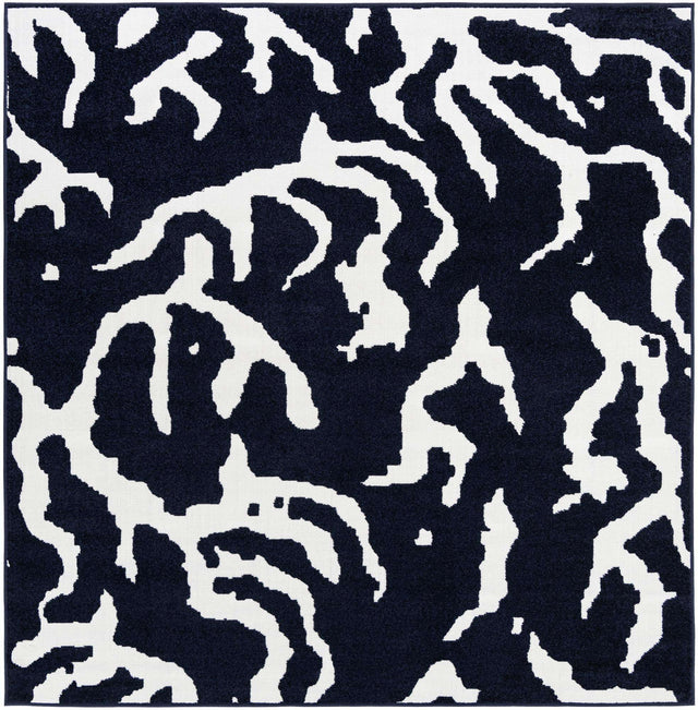 Navy Blue 7' 10 x 7' 10 Sabrina Soto Outdoor Square Area Rug Weather Resistant for Patio, Deck, Terrace, Balcony, Porch Durable Carpet for Exterior Home Design for Sale at Rug Engine