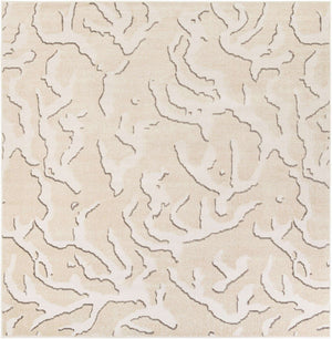 Beige and Ivory 10' x 10' Sabrina Soto Outdoor Square Area Rug Weather Resistant for Patio, Deck, Terrace, Balcony, Porch Durable Carpet for Exterior Home Design for Sale at Rug Engine