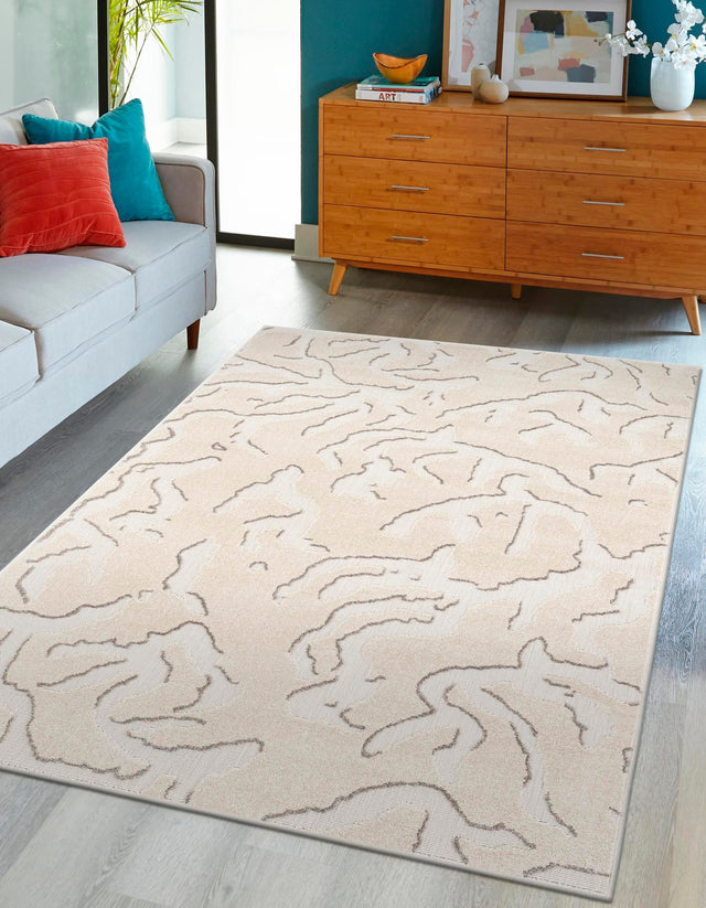Beige and Ivory 2' x 3' 1 Sabrina Soto Outdoor Rectangle Area Rug Weather Resistant for Patio, Deck, Terrace, Balcony, Porch Durable Carpet for Exterior Home Design for Sale at Rug Engine