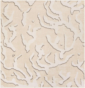 Beige and Ivory 7' 10 x 7' 10 Sabrina Soto Outdoor Square Area Rug Weather Resistant for Patio, Deck, Terrace, Balcony, Porch Durable Carpet for Exterior Home Design for Sale at Rug Engine