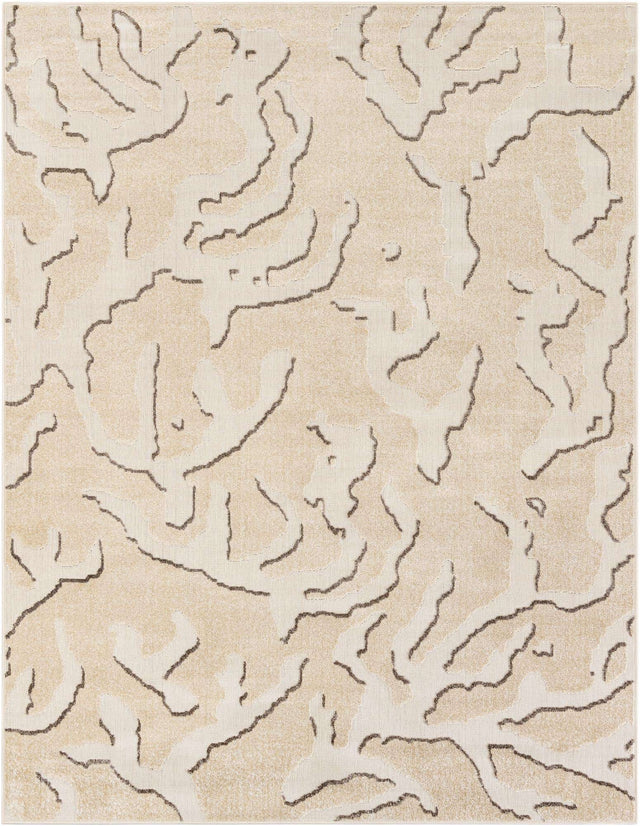 Beige and Ivory 7' 10 x 10' Sabrina Soto Outdoor Rectangle Area Rug Weather Resistant for Patio, Deck, Terrace, Balcony, Porch Durable Carpet for Exterior Home Design for Sale at Rug Engine