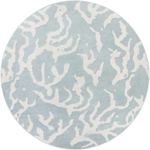 Light Blue 10' x 10' Sabrina Soto Outdoor Round Area Rug Weather Resistant for Patio, Deck, Terrace, Balcony, Porch Durable Carpet for Exterior Home Design for Sale at Rug Engine