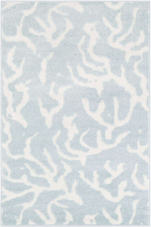 Light Blue 4' 1 x 6' 1 Sabrina Soto Outdoor Rectangle Area Rug Weather Resistant for Patio, Deck, Terrace, Balcony, Porch Durable Carpet for Exterior Home Design for Sale at Rug Engine